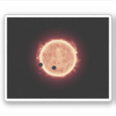 Planeten die de rode dwergster in Trappist-1 overs Sticker (Voorkant)