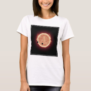Planeten die de rode dwergster in Trappist-1 overs T-shirt