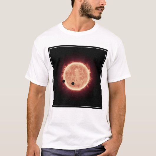 Planeten die de rode dwergster in Trappist-1 overs T-shirt (Voorkant)