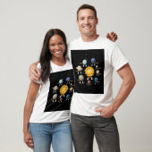 Planeten en het zonnestelsel t-shirt (Unisex)