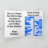 Planeten en manen van het zonnestelsel Wordscrambl Kaart (Binnen)