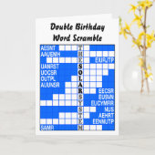 Planeten en manen van het zonnestelsel Wordscrambl Kaart (Gele Bloem)