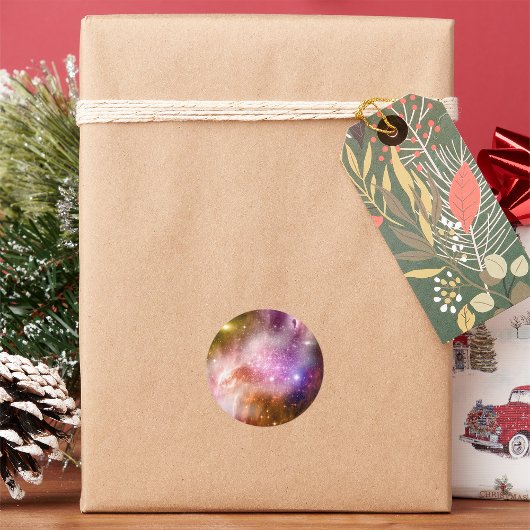 Planeten en Melkweg Ronde Sticker