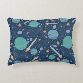 Planeten en raketten melkweg accent kussen
