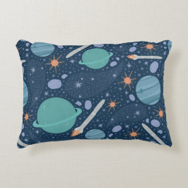 Planeten en raketten melkweg accent kussen