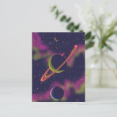 Planeten en sterren briefkaart (Staand voorkant)