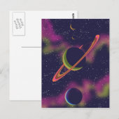 Planeten en sterren briefkaart (Voorkant / Achterkant)