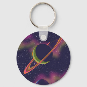 Planeten en sterren sleutelhanger