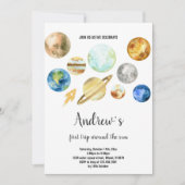 Planeten Galaxy Birthday-uitvindingen Kaart (Voorkant)