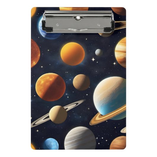 Planeten in de buitenruimte 2 mini klembord (Voorkant)