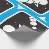 Planeten in de ruimte cadeaupapier (Hoek)