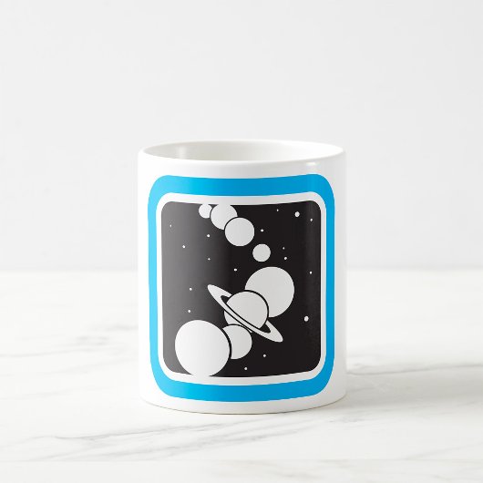 Planeten in de ruimte koffiemok