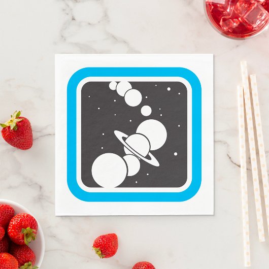Planeten in de ruimte servet