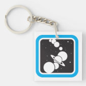 Planeten in de ruimte sleutelhanger (Voorkant)