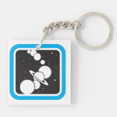Planeten in de ruimte sleutelhanger (Achterkant)