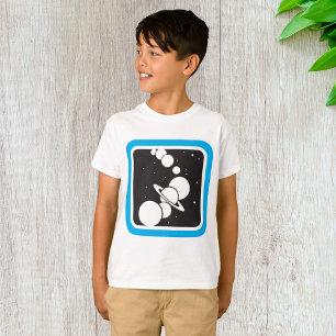 Planeten in de ruimte t-shirt
