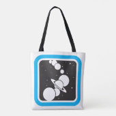 Planeten in de ruimte tote bag (Achterkant)