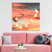 Planeten in overvloed canvas afdruk (Insitu (Woonkamer))
