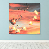 Planeten in overvloed canvas afdruk (Insitu (Houten vloer))