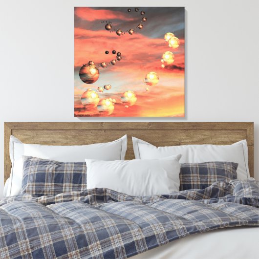 Planeten in overvloed canvas afdruk (Insitu (Slaapkamer))