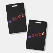 Planeten in zonnestelsel zoals het leven badge (Front & Back)