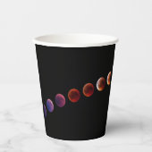 Planeten in zonnestelsel zoals het leven papieren bekers (Voorkant)