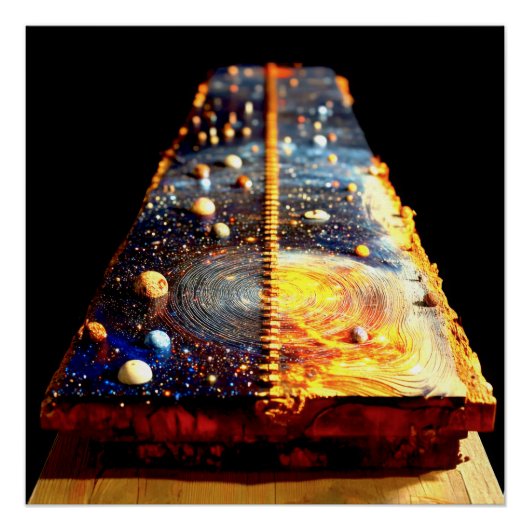 Planeten ingebed perfect poster (Voorkant)