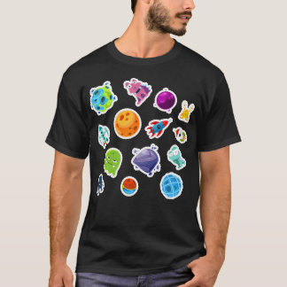 Planeten kleuren Kinder T-shirt