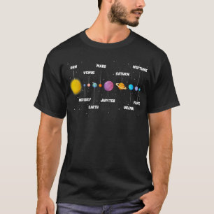 Planeten met namen t-shirt