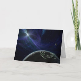 Planeten met Star Pulsor op een Notecard Kaart