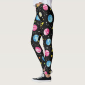 Planeten Moons Galaxy Pattern Leggings (Links)