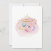 Planeten Outer Space Baby Shower Kaart (Achterkant)