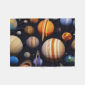 Planeten patroon klein fleece deken (Voorkant (Horizontaal))