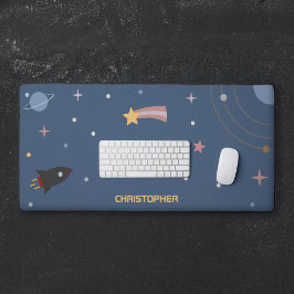 Planeten & Raket, Buitenruimte Desk Mat