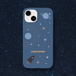 Planeten & Raket, Buitenruimte Telefoon Case