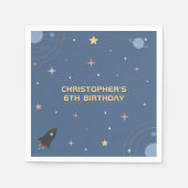 Planeten & Raket, Buitenruimte Verjaardagsservet Servet (Voorkant)