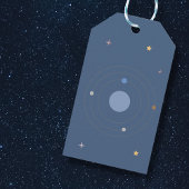 Planeten & Raket, Ruimte Bedankkaartje Cadeaulabel