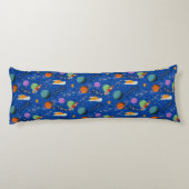 Planeten & Raketten Outer Space Patroon Lichaamskussen (Achterkant)