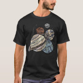 Planeten schets t-shirt (Voorkant)