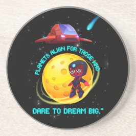 Planeten staan in lijn voor wie groot durft te dro zandsteen onderzetter
