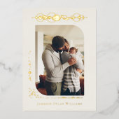 Planeten & Sterren Dierenriem | Geboorte-aankondig Folie Uitnodiging (Voorkant)