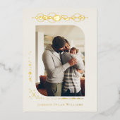 Planeten & Sterren Dierenriem | Vissen geboorte aa Folie Uitnodiging (Voorkant)