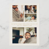 Planeten & Sterren Dierenriem | Weegschaal geboort Folie Uitnodiging (Achterkant)