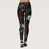 Planeten, sterren en raketschepen leggings (Achterkant)