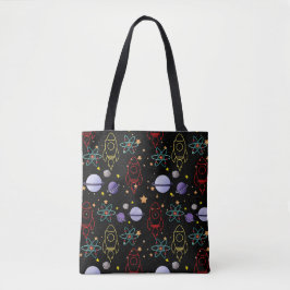 Planeten, sterren en raketschepen tote bag