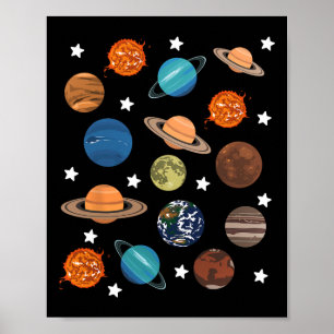 Planeten Sterren Maan Zonnestelsel Kostuum Hallowe Poster