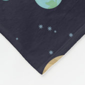 Planeten, sterren, melkweg fleece deken (Hoek)