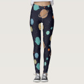 Planeten, sterren, melkweg leggings (Voorkant)