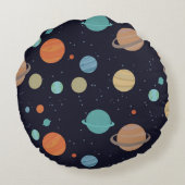 Planeten, sterren, melkweg rond kussen (Achterkant)