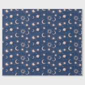 Planeten & Sterren Patroon Cadeaupapier (Vlak)
